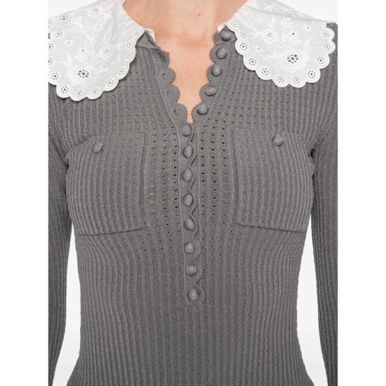 26SS 셀프 포트레이트 긴팔 티셔츠 RS26 106TA GR GREY - SELF PORTRAIT