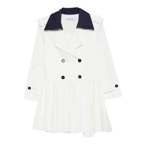 26SS 셀프 포트레이트 미디 원피스 RS26 184S W WHITE