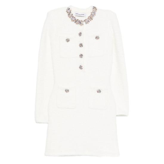 26SS 셀프 포트레이트 미디 원피스 RS26 221S C CREAM WHITE