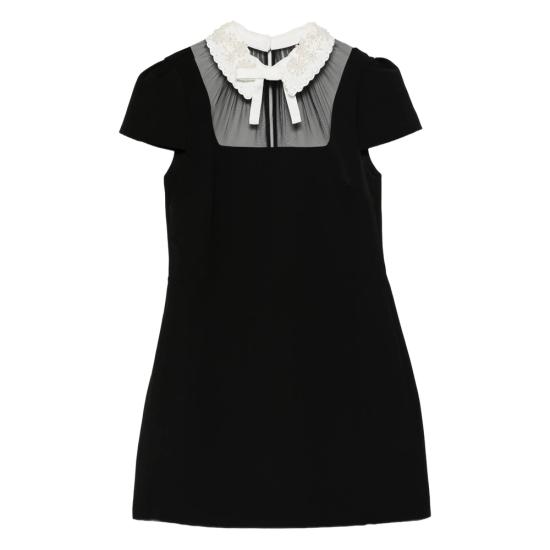 26SS 셀프 포트레이트 숏 원피스 RS26 165S B BLACK