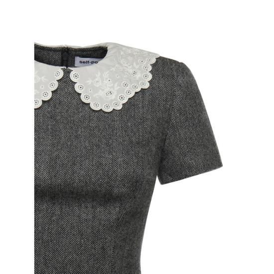 26SS 셀프 포트레이트 숏 원피스 RS26 038SA GR GREY - SELF PORTRAIT