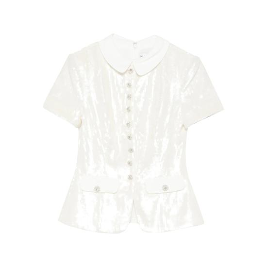 26SS 셀프 포트레이트 블라우스 RS26 016T W WHITE