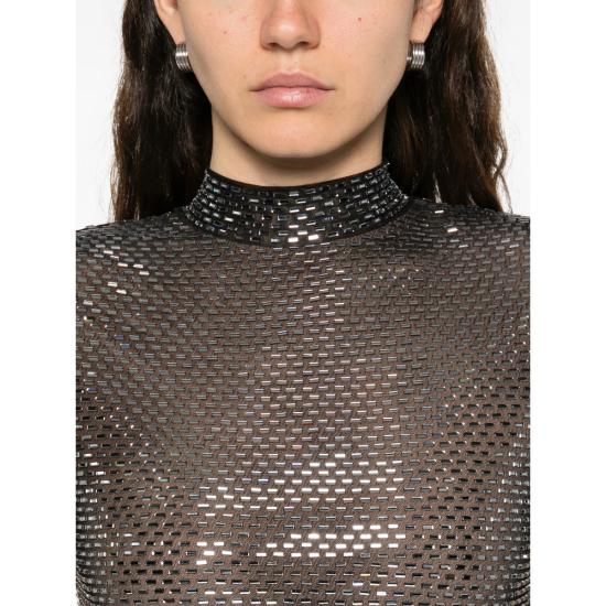 26SS 셀프 포트레이트 롱 원피스 RS26 051M GR GREY BLACK - SELF PORTRAIT