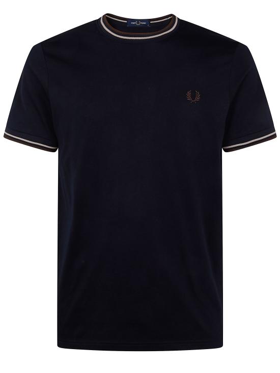 25FW 프레드페리 반팔 티셔츠 FP M1588V 56 52A NAVY WOAT BNTOB