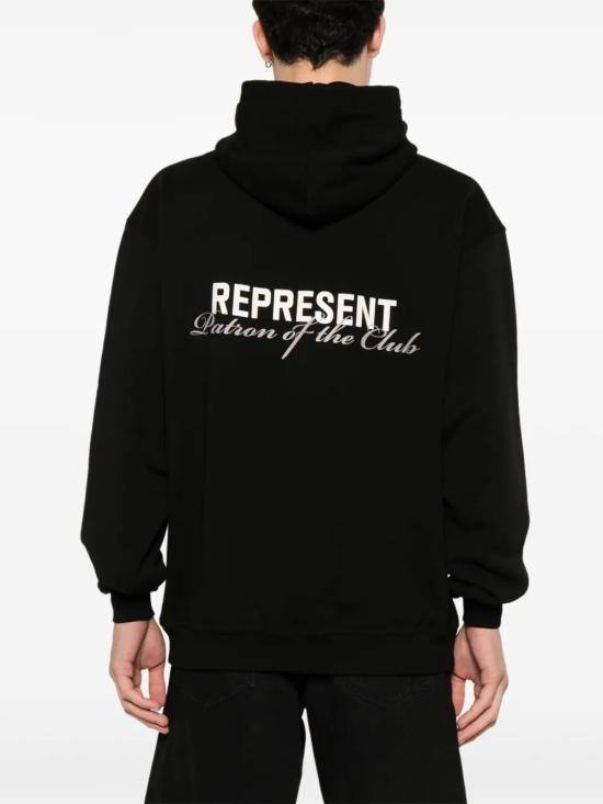 26SS 리프레젠트 후드 티셔츠 MLM4270 098 BLACK - REPRESENT