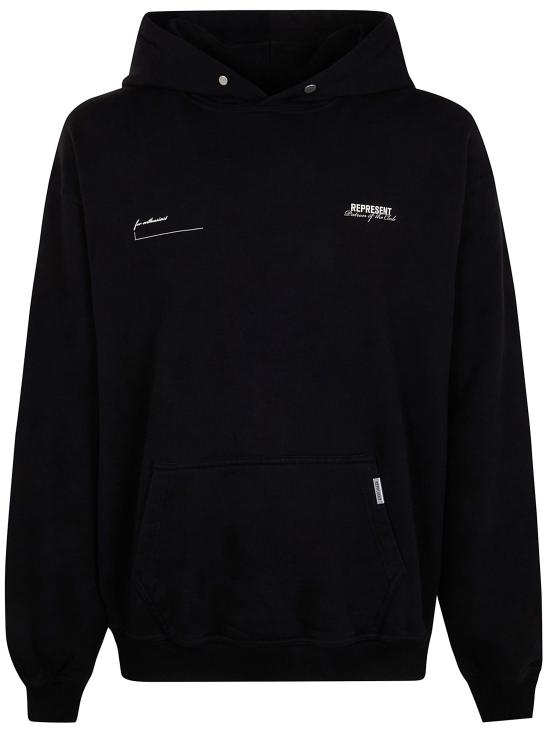 26SS 리프레젠트 후드 티셔츠 MLM4270 098 BLACK