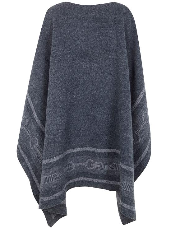 25FW 랄프 로렌 BLTNG 자카드 울 블렌드 판초  454960134 004 BLACK - RALPH LAUREN