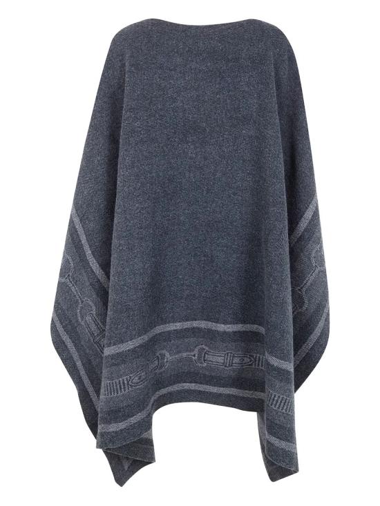 25FW 랄프 로렌 BLTNG 자카드 울 블렌드 판초  454960134 004 BLACK - RALPH LAUREN