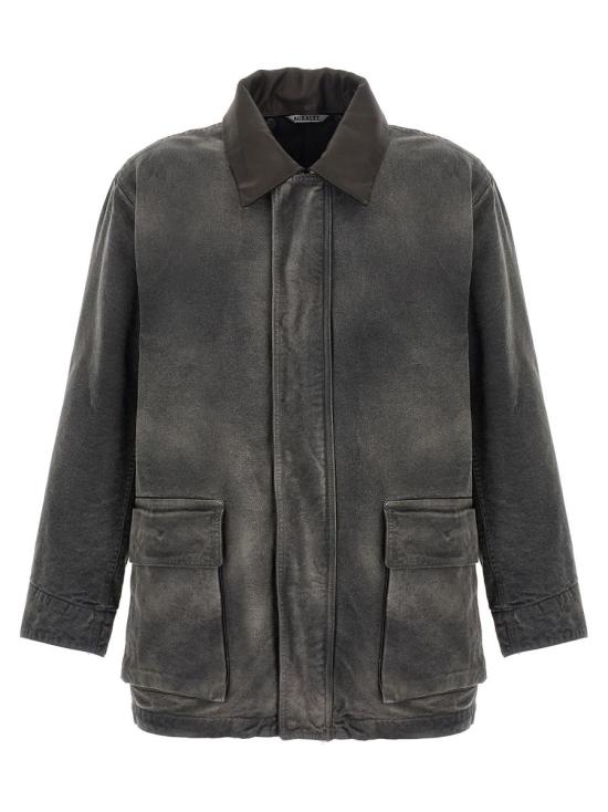 25FW 오라리 자켓 A25AB01CDFADEDBLACK Black