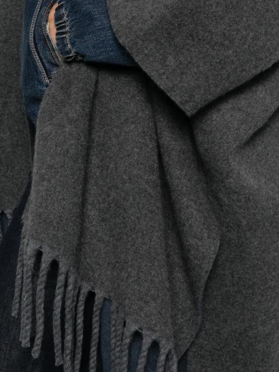 25FW 브루넬로 쿠치넬리 울 캐시미어 더블 니트 판초 MSCDAGP42 CLR73 PIOMBO BLU - BRUNELLO CUCINELLI