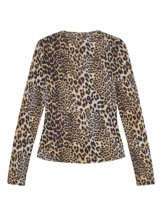 26SS 가니 메쉬 롱 슬리브 T4208 943 Brown - GANNI