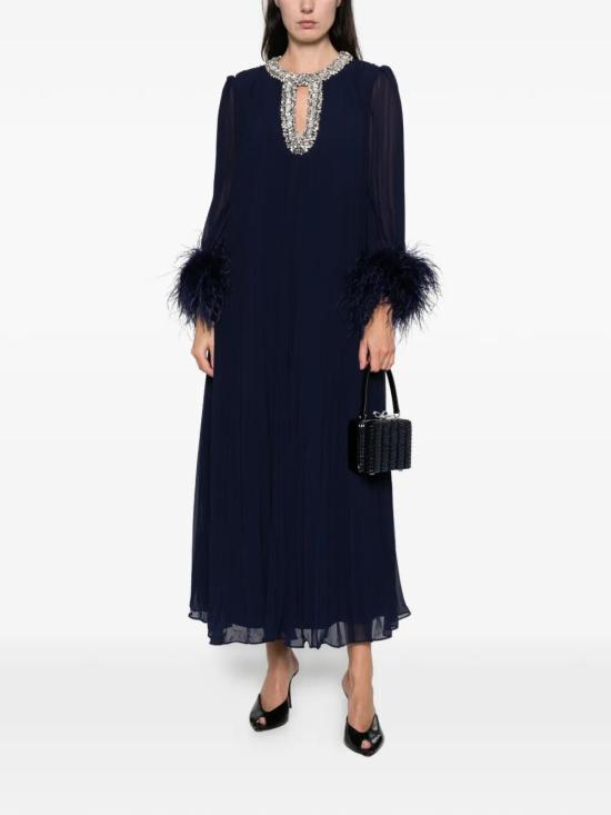 26SS 셀프 포트레이트 미디 원피스 RS26 510M NAVY - SELF PORTRAIT