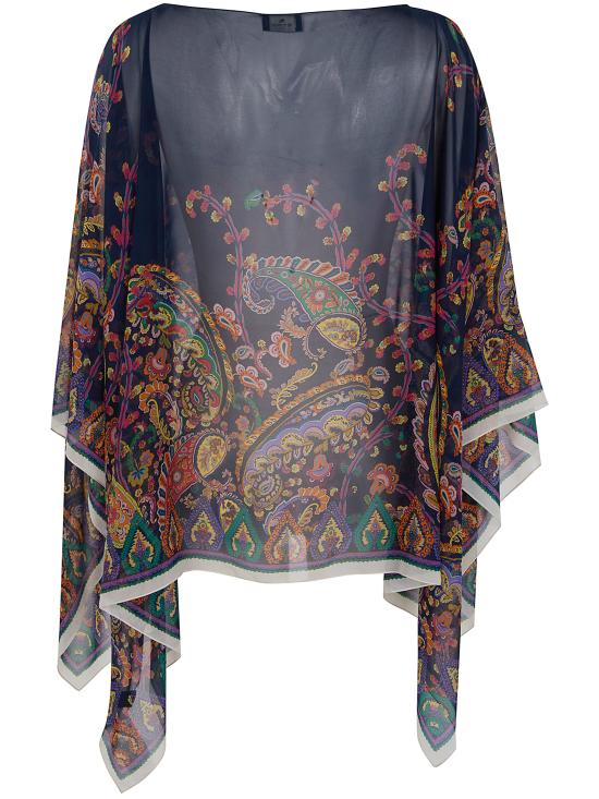 26SS 에트로 케이프 WRJA0027 AKG22 X0883 PRINT BLACK MULTICOLOR - ETRO