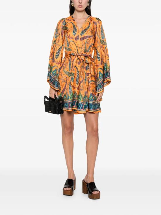 26SS 에트로 숏 원피스 WRHA0523 AKG16 X0851 PRINT ORANGE LIGHT BLUE - ETRO