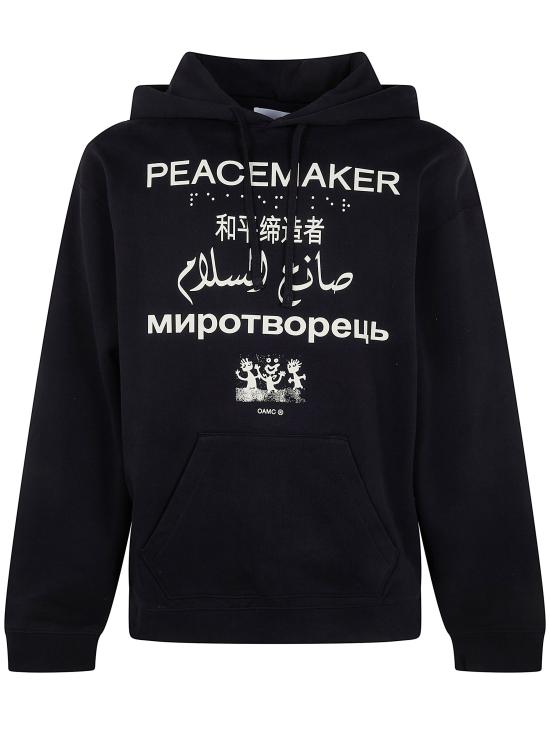 25FW OAMC PEACEMAKER 후드 티셔츠 PCM2OH01EFT002 99 BLACK