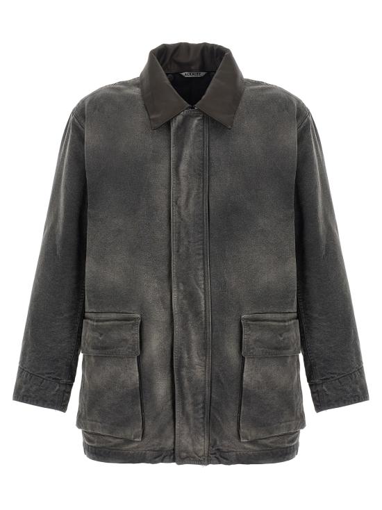 25FW 오라리 자켓 A25AB01CDFADEDBLACK Black