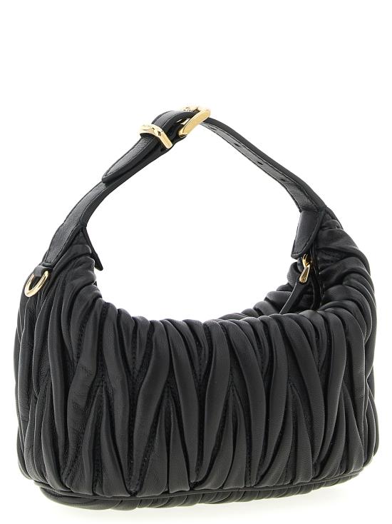 25FW 미우미우 클러치/파우치 5NE026AFPPF0002 Black - MIU MIU