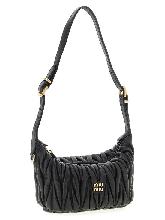 25FW 미우미우 클러치/파우치 5NE026AFPPF0002 Black - MIU MIU