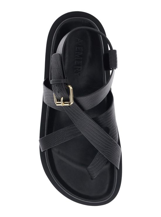 26SS 에이 에머리 샌들 242301BLACKEMBOSSEDLIZARD Black - A.EMERY