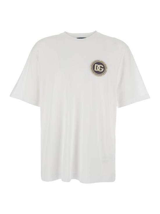 26SS 돌체앤가바나 DG 패치 코튼 티셔츠 G8PN9ZG7PZFW0800 White