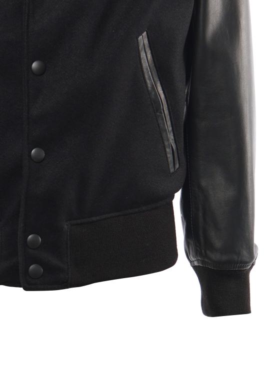 26SS 줄리아노 갈리아노 가죽 자켓 VARSITY NAPPANERO Black - GIULIANO GALIANO