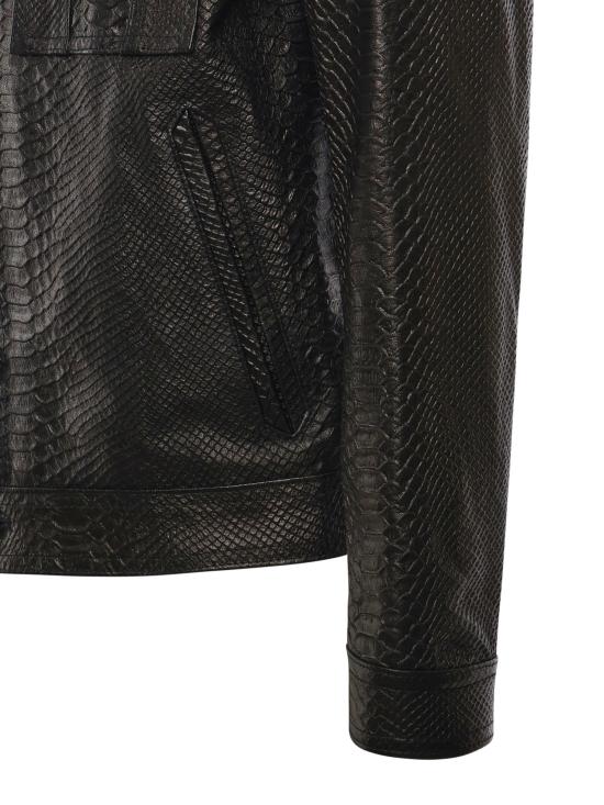 26SS 줄리아노 갈리아노 가죽 자켓 JULIUS CAESAR PITONENERO Black - GIULIANO GALIANO