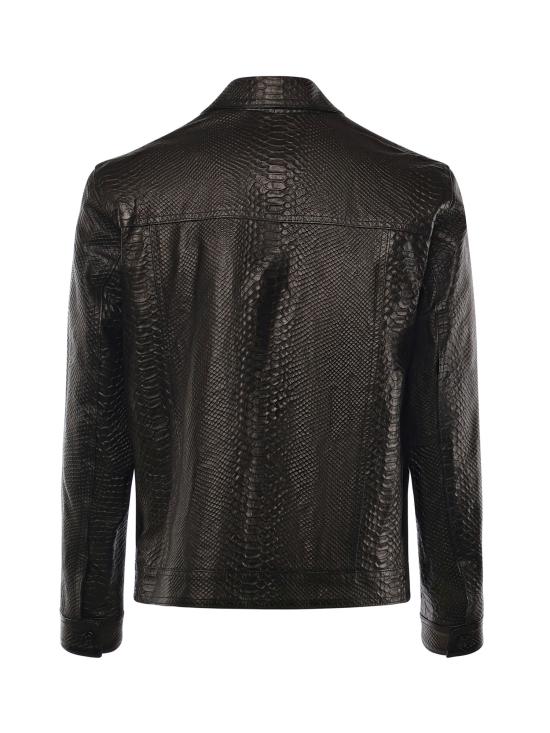 26SS 줄리아노 갈리아노 가죽 자켓 JULIUS CAESAR PITONENERO Black - GIULIANO GALIANO