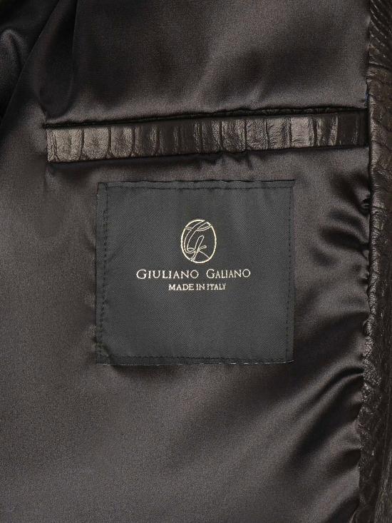 26SS 줄리아노 갈리아노 가죽 자켓 JULIUS CAESAR PITONENERO Black - GIULIANO GALIANO