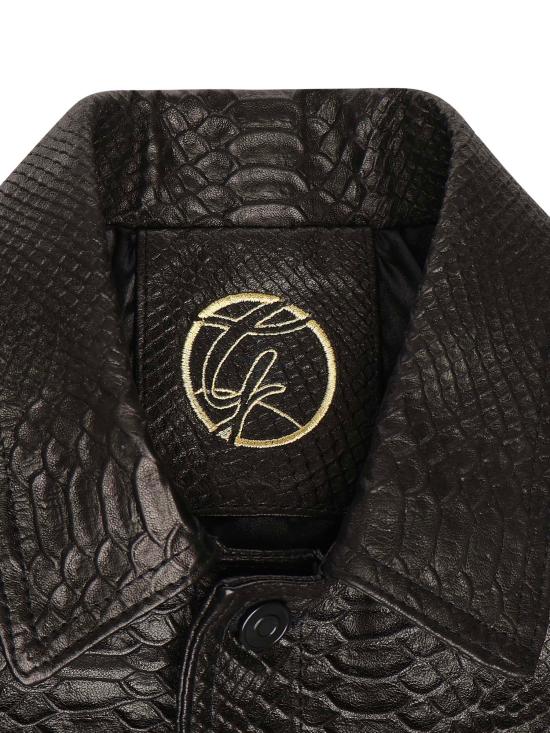 26SS 줄리아노 갈리아노 가죽 자켓 JULIUS CAESAR PITONENERO Black - GIULIANO GALIANO