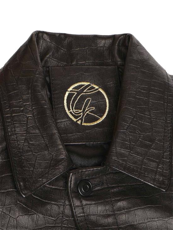 26SS 줄리아노 갈리아노 가죽 자켓 JULIUS CAESAR COCCONERO Black - GIULIANO GALIANO