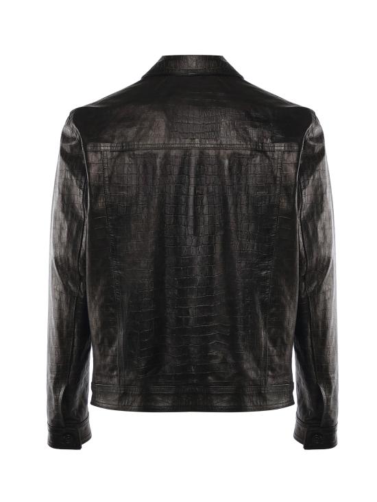 26SS 줄리아노 갈리아노 가죽 자켓 JULIUS CAESAR COCCONERO Black - GIULIANO GALIANO