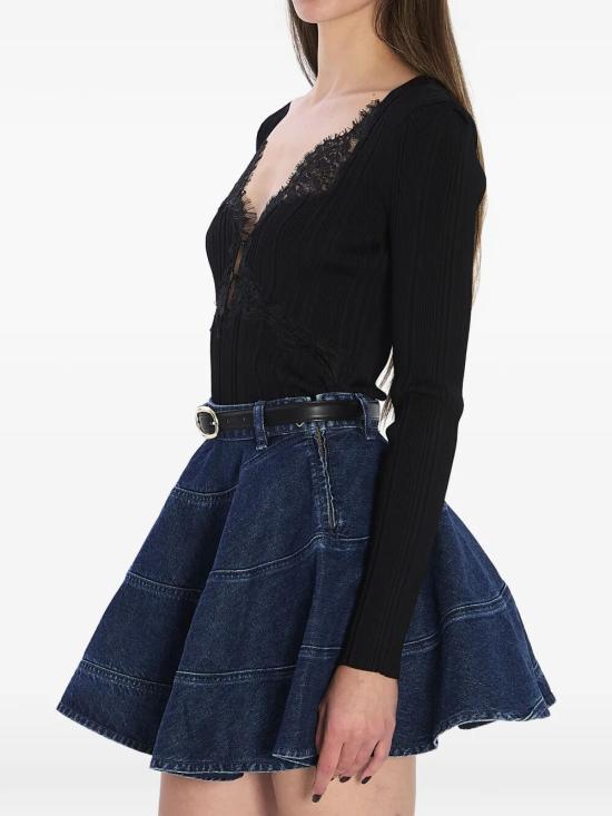 26SS 셀프 포트레이트 긴팔 티셔츠 RS26 176TB BLACK - SELF PORTRAIT