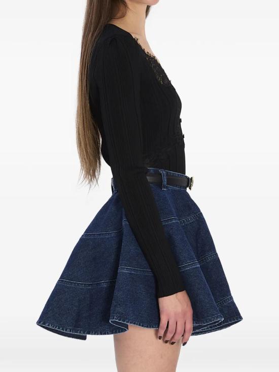 26SS 셀프 포트레이트 긴팔 티셔츠 RS26 176TB BLACK - SELF PORTRAIT