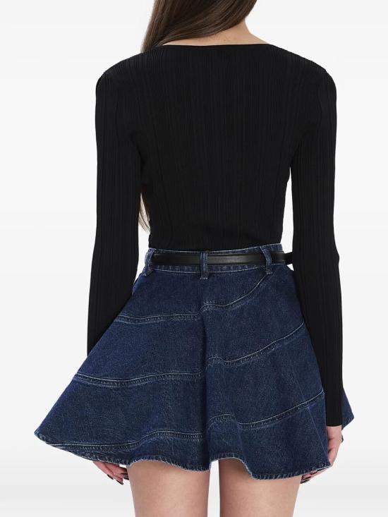 26SS 셀프 포트레이트 긴팔 티셔츠 RS26 176TB BLACK - SELF PORTRAIT