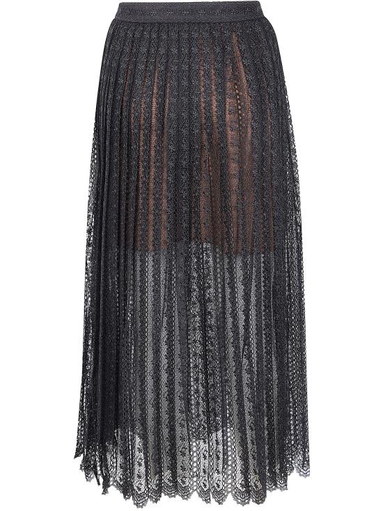 26SS 셀프 포트레이트 미디 스커트 RS26 172MSK BLACK - SELF PORTRAIT