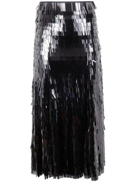 26SS 셀프 포트레이트 미디 스커트 RS26 165MSK BLACK