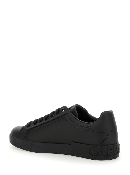26SS 돌체앤가바나 카프스킨 포르토피노 스니커즈 CS1772A106580999 Black - DOLCE & GABBANA