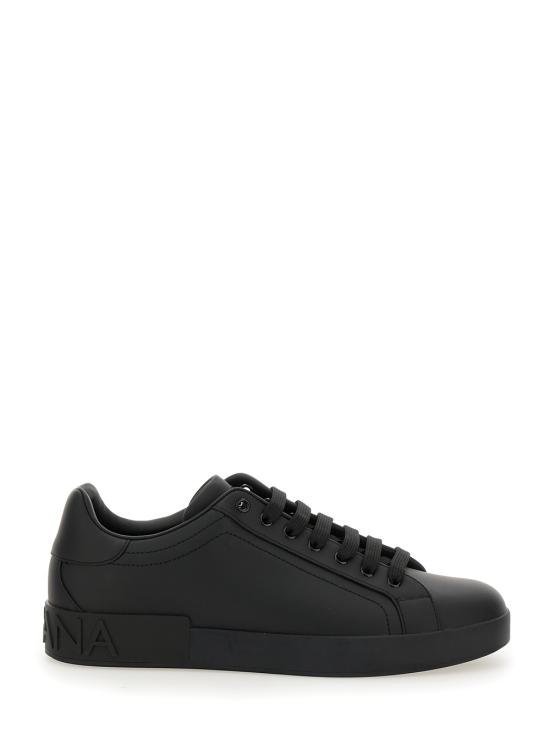 26SS 돌체앤가바나 카프스킨 포르토피노 스니커즈 CS1772A106580999 Black
