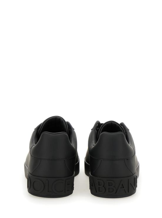 26SS 돌체앤가바나 카프스킨 포르토피노 스니커즈 CS1772A106580999 Black - DOLCE & GABBANA