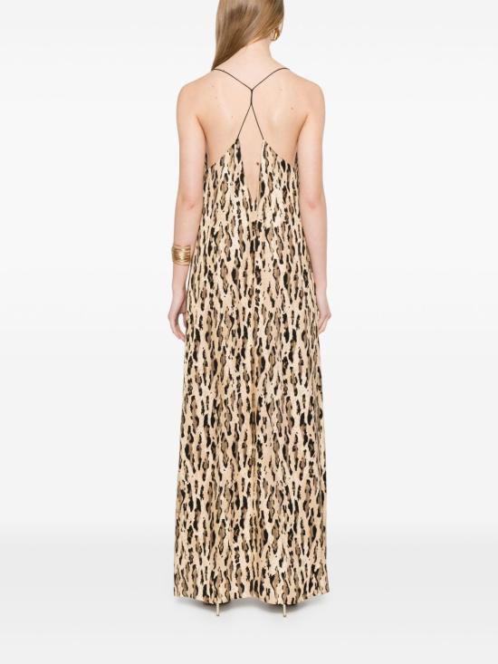 25SS 더 니나 스튜디오 미디 원피스 ATHENADRESS PRINTEDSATINLEOPARD1 Brown - THE NINA STUDIO