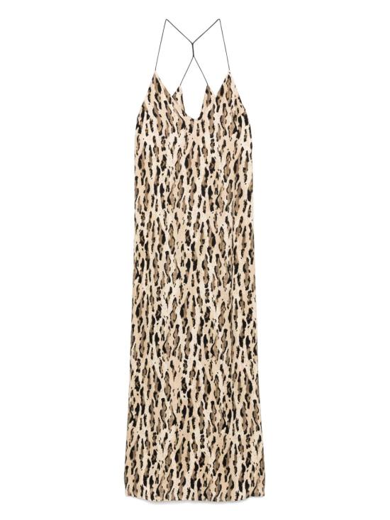 25SS 더 니나 스튜디오 미디 원피스 ATHENADRESS PRINTEDSATINLEOPARD1 Brown