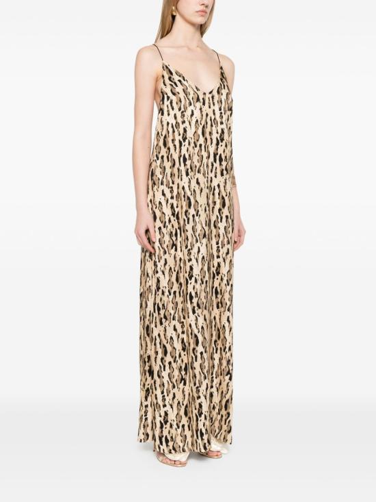 25SS 더 니나 스튜디오 미디 원피스 ATHENADRESS PRINTEDSATINLEOPARD1 Brown - THE NINA STUDIO