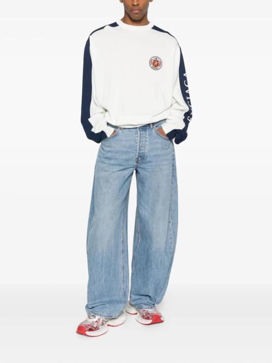 25FW 발렌시아가 스웨터 849509T3420 8487 WHITEMULT - BALENCIAGA