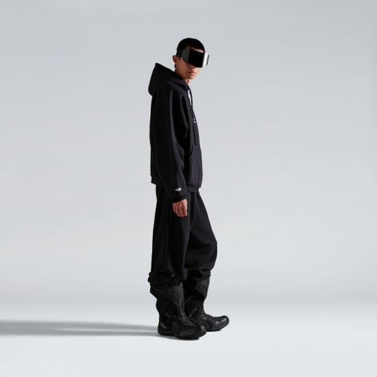 26SS 발렌시아가 후드 티셔츠 855304TQVN9 9034 BLACKWHITE - BALENCIAGA
