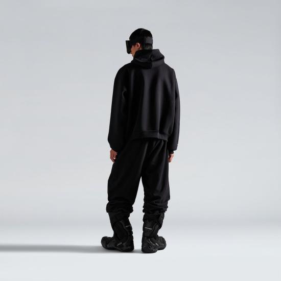 26SS 발렌시아가 후드 티셔츠 855304TQVN9 9034 BLACKWHITE - BALENCIAGA