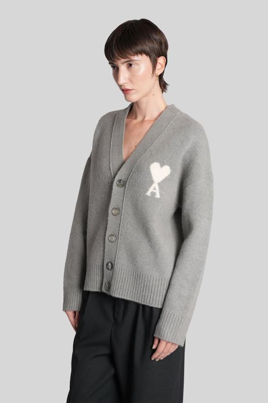 25FW 아미 가디건 427939 UKC365 KN0135 GREY - AMI