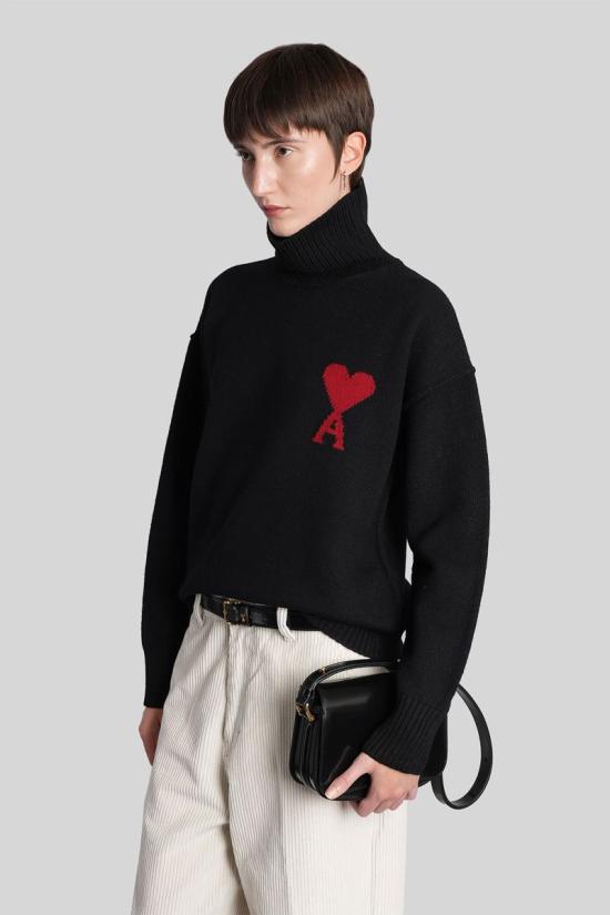 25FW 아미 스웨터 427944 UKS839 018 Black - AMI