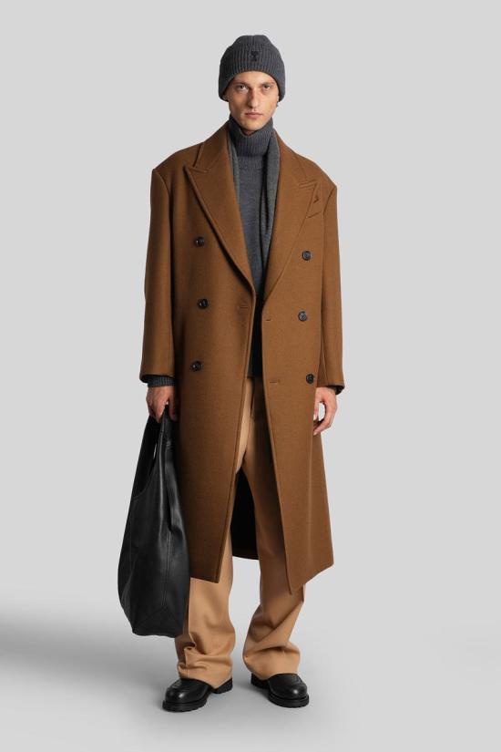 25FW 아미 코트 427590 HCO458 WV0078 BROWN - AMI