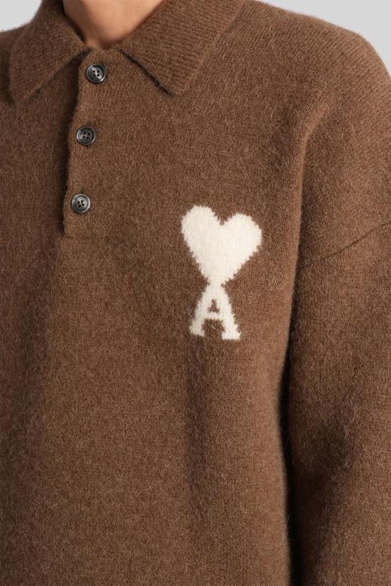 25FW 아미 긴팔 셔츠 427631 UPL408 KN0135 BROWN - AMI