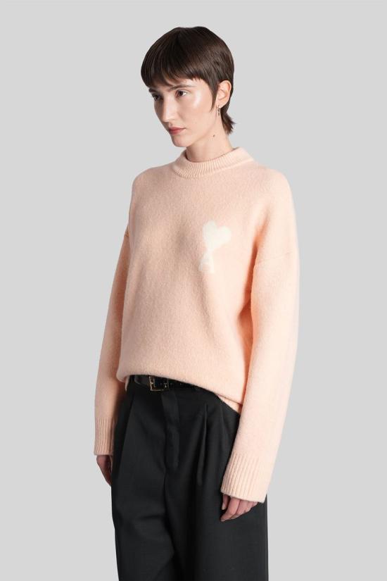 25FW 아미 스웨터 427943 UKS836 KN0135 Pink - AMI